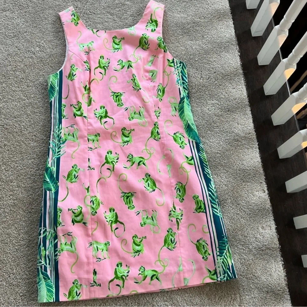 Lilly Pulitzer Pink One-Shoulder Tropical Print Dress - Picture 5 of 7